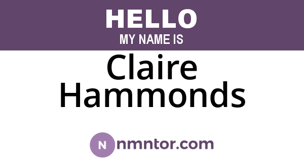 Claire Hammonds