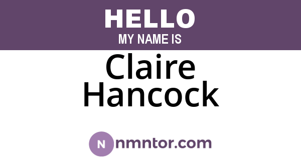 Claire Hancock
