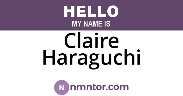 Claire Haraguchi