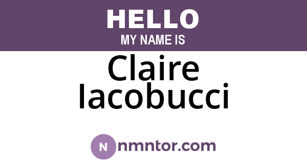 Claire Iacobucci