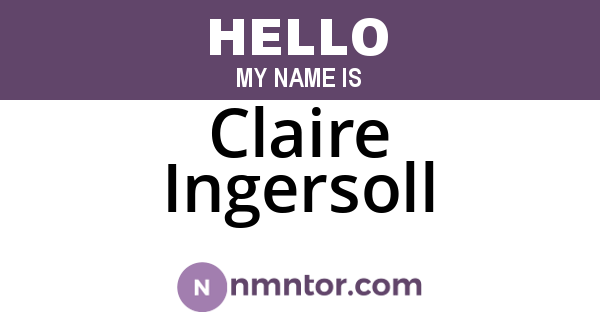 Claire Ingersoll