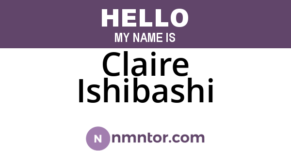 Claire Ishibashi