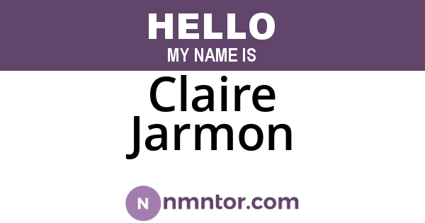 Claire Jarmon