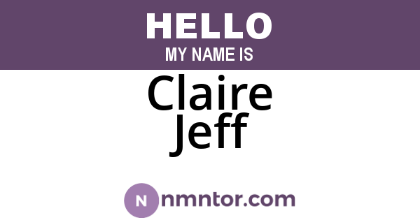Claire Jeff
