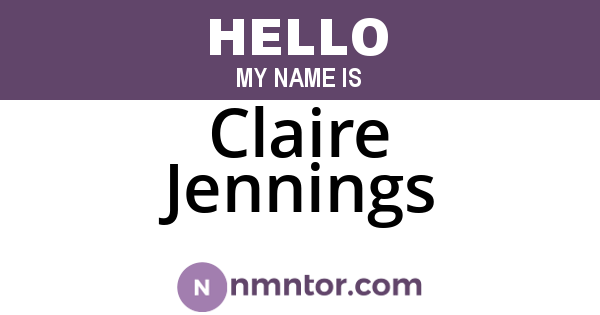 Claire Jennings