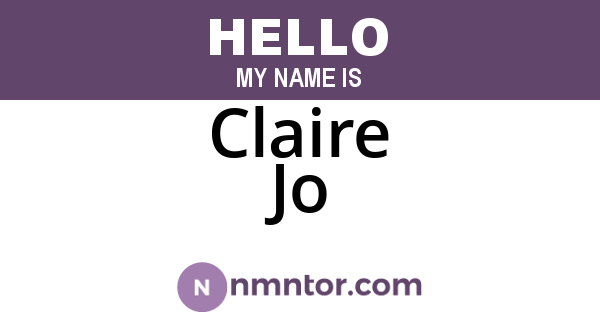 Claire Jo