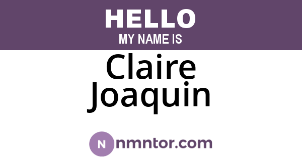 Claire Joaquin