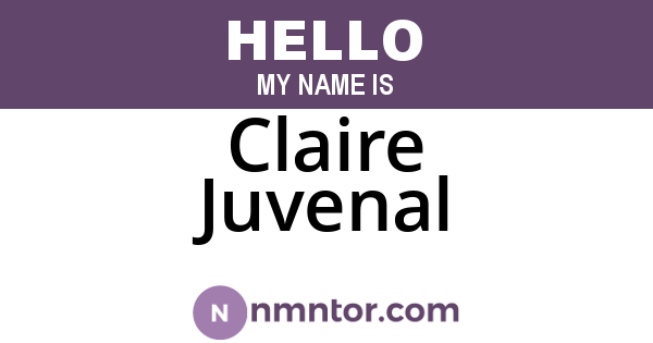 Claire Juvenal
