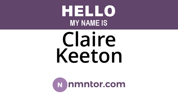 Claire Keeton