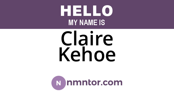 Claire Kehoe