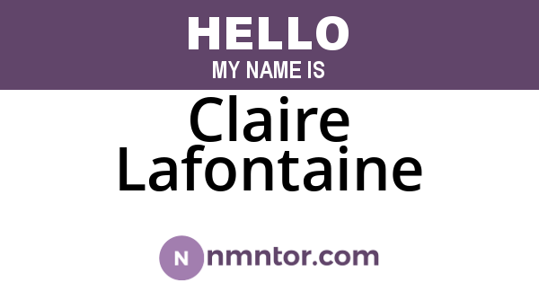 Claire Lafontaine