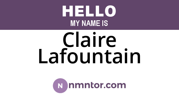 Claire Lafountain
