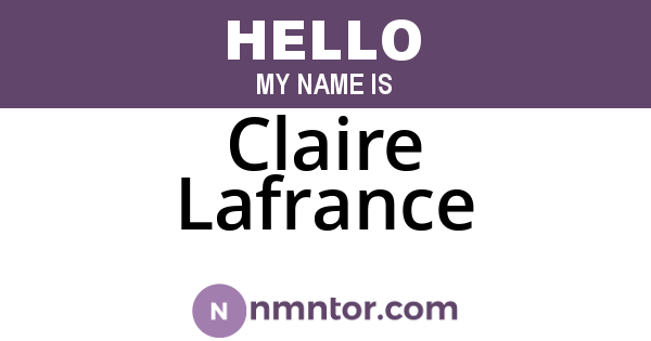 Claire Lafrance