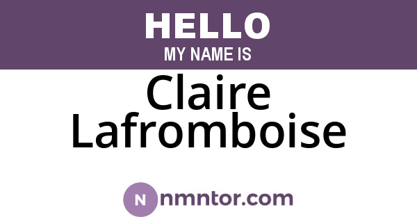 Claire Lafromboise