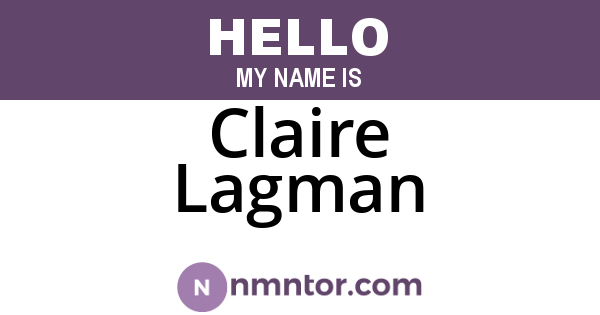Claire Lagman