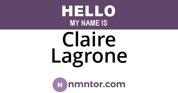 Claire Lagrone