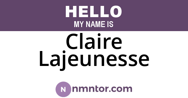 Claire Lajeunesse