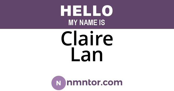 Claire Lan