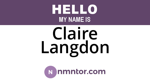 Claire Langdon