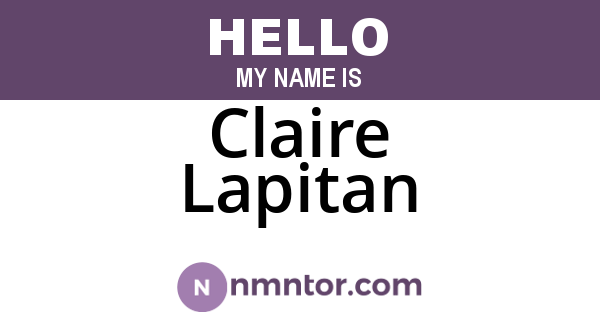 Claire Lapitan