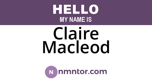 Claire Macleod