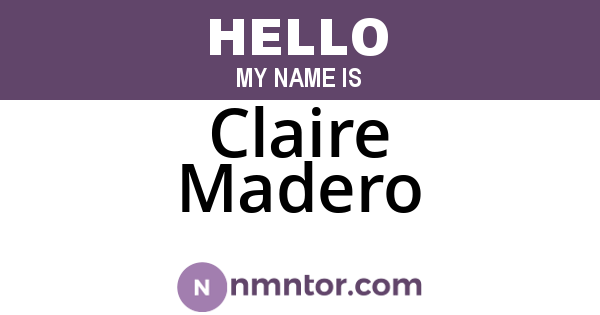 Claire Madero