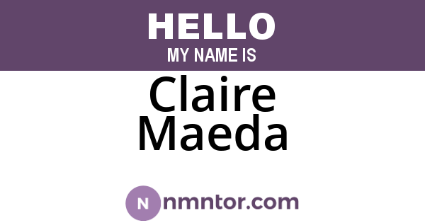 Claire Maeda