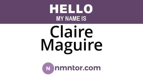 Claire Maguire