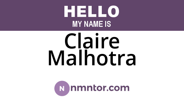 Claire Malhotra