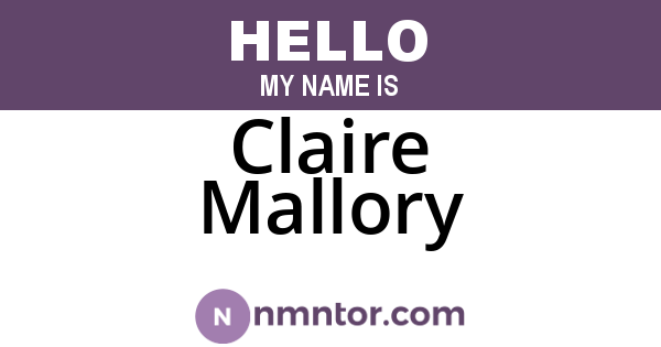 Claire Mallory