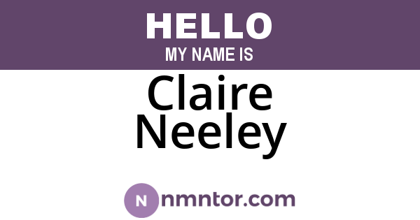 Claire Neeley
