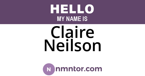 Claire Neilson