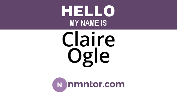 Claire Ogle