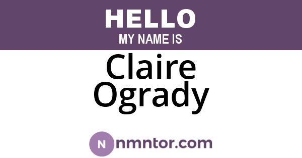 Claire Ogrady