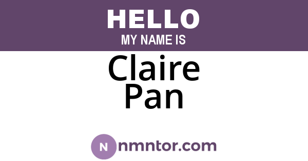 Claire Pan