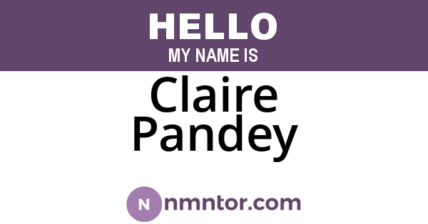 Claire Pandey