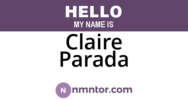 Claire Parada