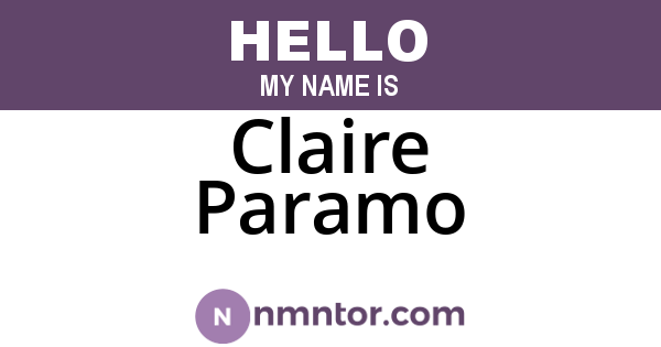 Claire Paramo