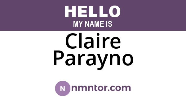 Claire Parayno