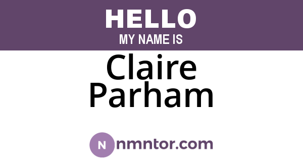 Claire Parham