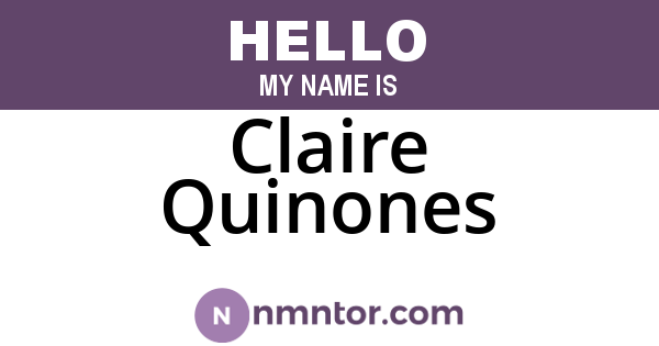 Claire Quinones