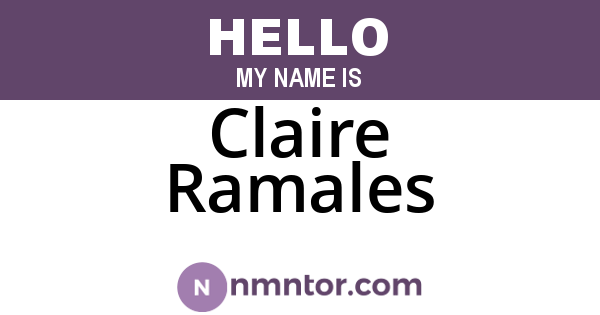 Claire Ramales