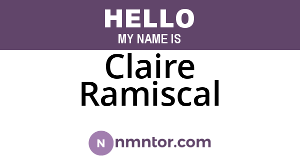 Claire Ramiscal