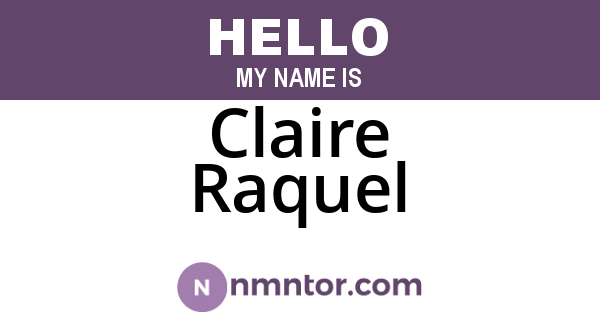 Claire Raquel