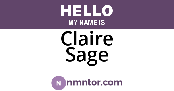 Claire Sage