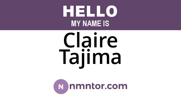 Claire Tajima