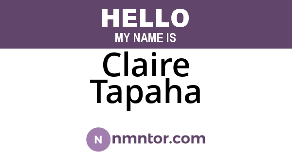 Claire Tapaha