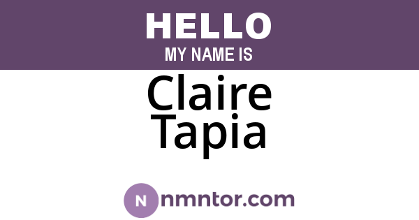 Claire Tapia
