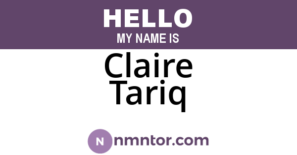 Claire Tariq