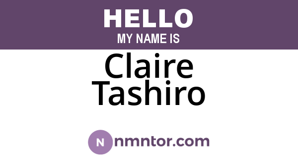 Claire Tashiro
